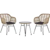 TROPEA II - Bistroset voor 2 - Natuurlijk - PE rotan