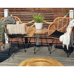 TROPEA II - Bistroset voor 2 - Natuurlijk - PE rotan