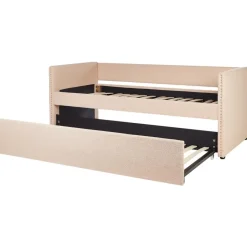 TROYES - Slaapbank - Perzik - 90 x 200 cm - Bouclé