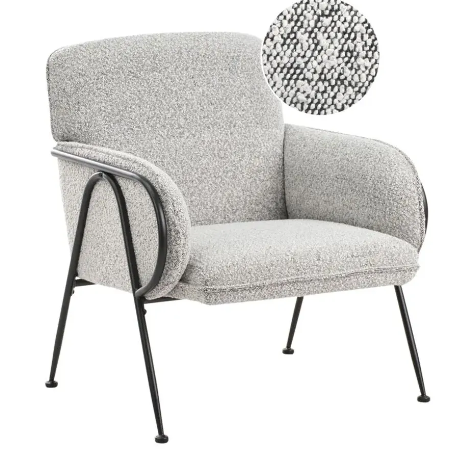 TRYSNES - Fauteuil - Zwart/Wit - Polyester