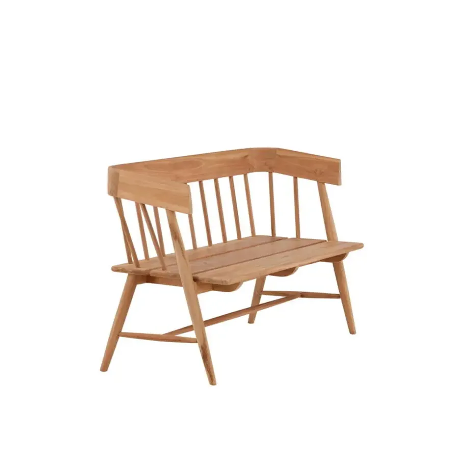 Tuinbank Naturel Teakhout - 132x132x85cm - Split