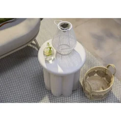 Tuinbijzettafel Parga - zand - 45xØ40 cm