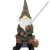 Tuinkabouter beeld - visser - tuindecoratie - 25 cm - polyresin