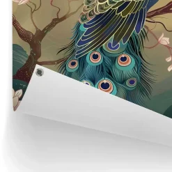 Tuinposter Birds in Style - 80 x 60cm - Blauw