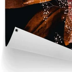 Tuinposter Bloemenrijkdom - 100 x 140cm - Bruin