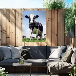 Tuinposter Dutch Cow - 80 x 60cm - Groen
