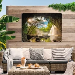 Tuinposter Grot - 100 x 140cm - Bont