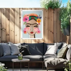 Tuinposter Happy Face - 80 x 60cm - Bont