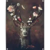 Tuinposter Hert - 80 x 60cm - Bruin