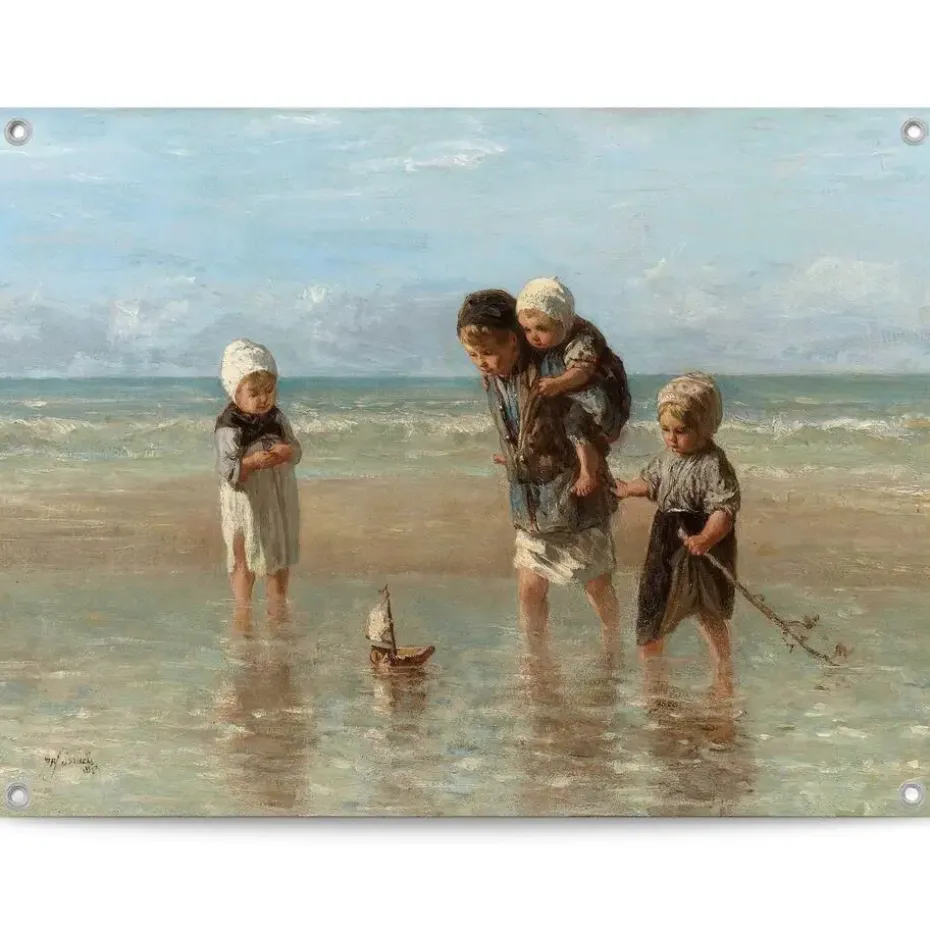 Tuinposter Israëls Kinderen der Zee - 60 x 80cm - Beige