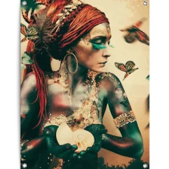 Tuinposter Jaime Ibarra - Bohemian Chic - 80 x 60cm - Oranje