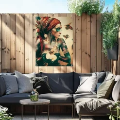 Tuinposter Jaime Ibarra - Bohemian Chic - 80 x 60cm - Oranje