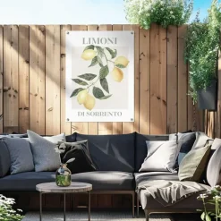 Tuinposter Limoni - 80 x 60cm - Geel
