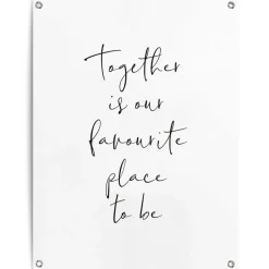 Tuinposter Samen - 80 x 60cm - Zwart-Wit