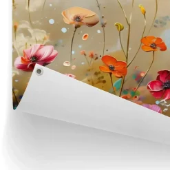 Tuinposter Summer Flowers - 60 x 80cm - Bont