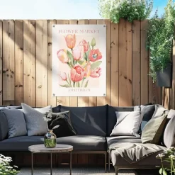 Tuinposter Tulips From Amsterdam - 80 x 60cm - Rood