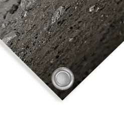 Tuinposter Wandelende olifant - 80 x 60cm - Zwart