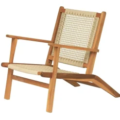 Tuinstoel van massief acaciahout en touw