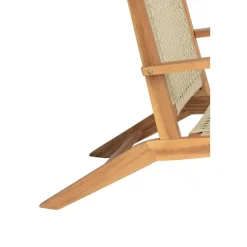 Tuinstoel van massief acaciahout en touw