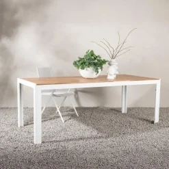 Tuintafel Acaciahout/Metaal - 200x100x76cm - Bois