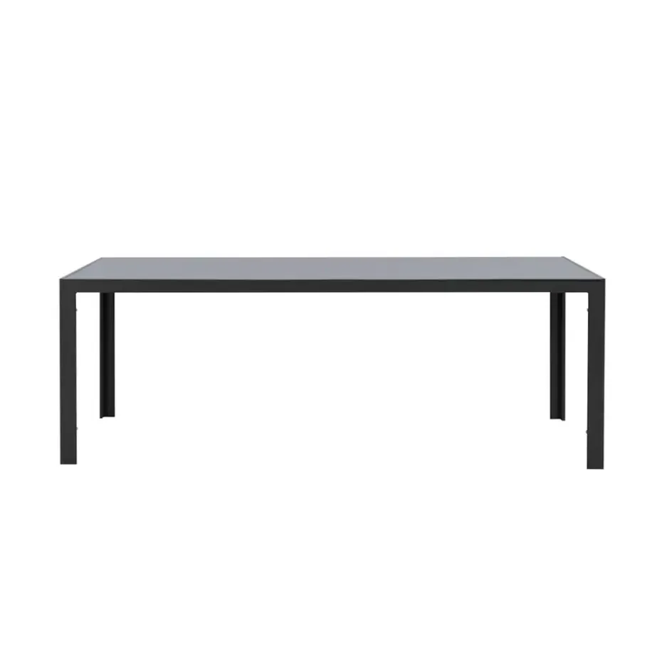 Tuintafel Savoie - aluminium/glas antraciet - 75x215x90 cm