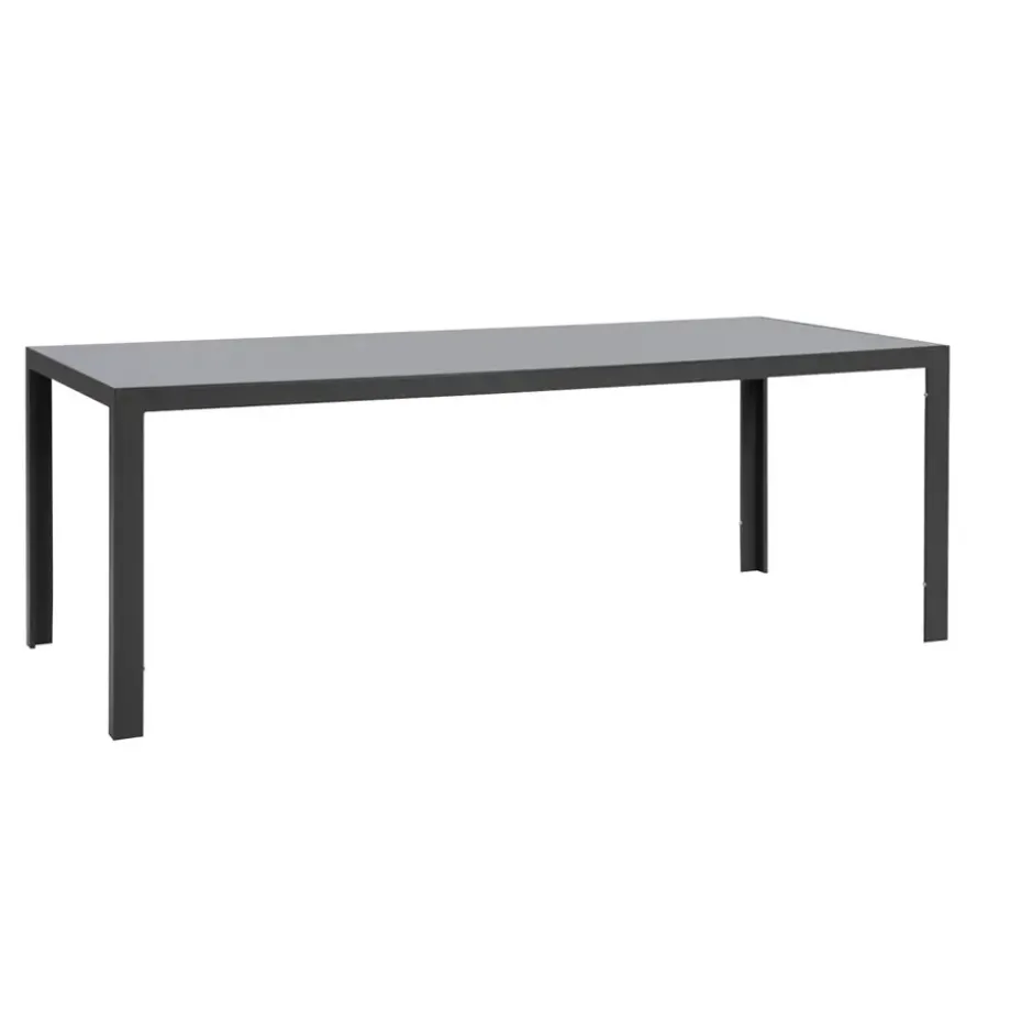 Tuintafel Savoie - aluminium/glas antraciet - 75x215x90 cm