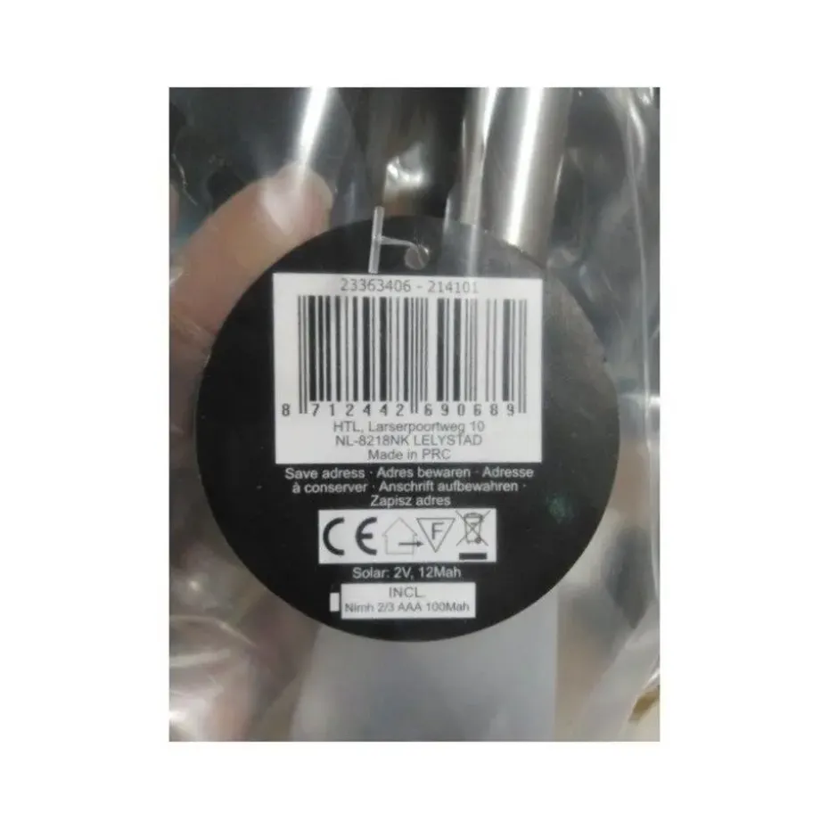 Tuinverlichting prikspot - LED - gekleurd - RVS - 36 cm