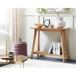 TULARE - Consoletafel - Lichte houtkleur - Rubberhout