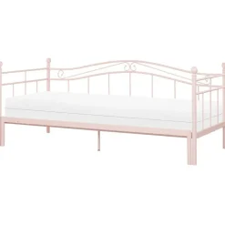 TULLE - Eenpersoonsbed - Roze - 90 x 200 cm - Metaal