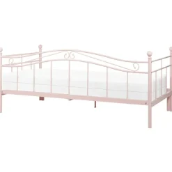 TULLE - Eenpersoonsbed - Roze - 90 x 200 cm - Metaal