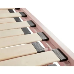 TULLE - Eenpersoonsbed - Roze - 90 x 200 cm - Metaal