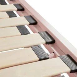 TULLE - Eenpersoonsbed - Roze - 90 x 200 cm - Metaal