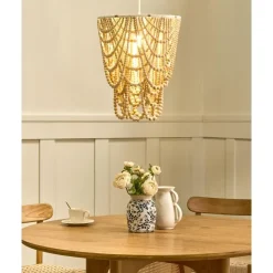 TURABO - Kroonluchter - Lichtbruin - Rubberhout