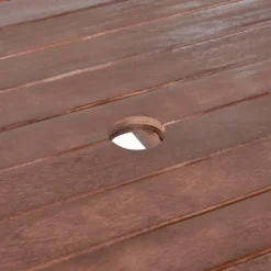 TUSCANIA - Tuintafel - Donkerhout - 100 x 180 cm - Eucalyptushout