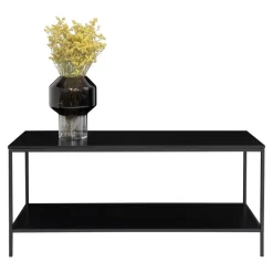 Tv-Meubel Zwart - Metaal & Melamine - Kast Vita