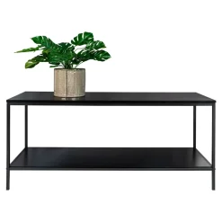 Tv-Meubel Zwart - Metaal & Melamine - Kast Vita