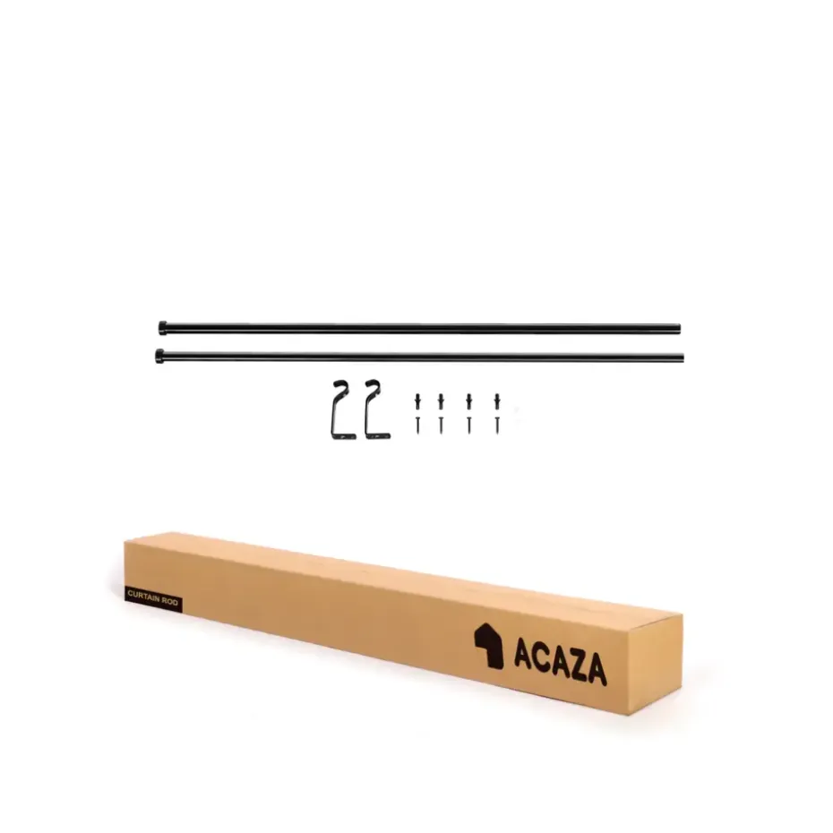 Uitschuifbare Gordijnroede - Aanpasbaar - Stang van 90-170 cm - Zwart