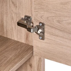 UMAYO - Wandgemonteerd meubel met wasbak - Lichtbruin - 120 cm - MDF