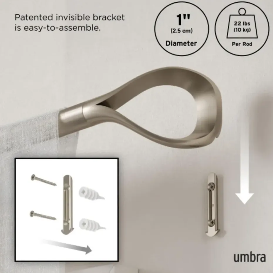 Umbra Loop 2,5 cm Gordijnroede, 93-304 cm