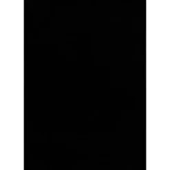 Uni Effen Laagpolig Vloerkleed Modern Zwart - 240x340 CM