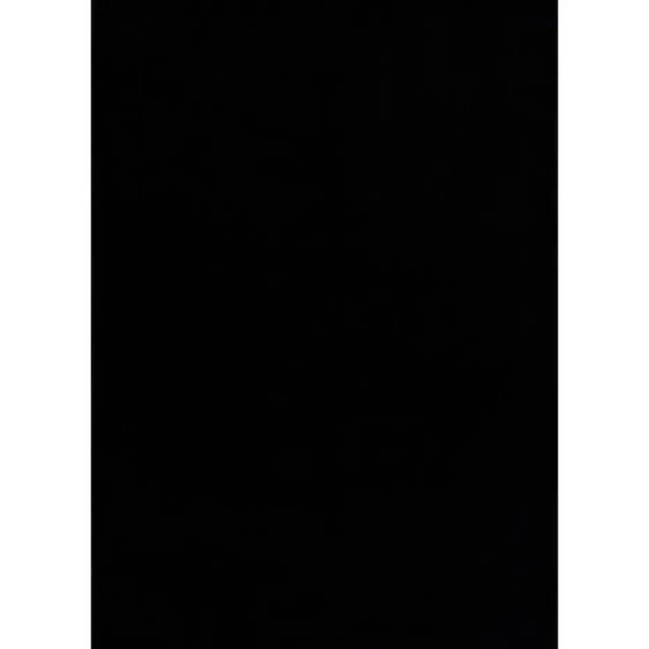 Uni Effen Laagpolig Vloerkleed Modern Zwart - 240x340 CM