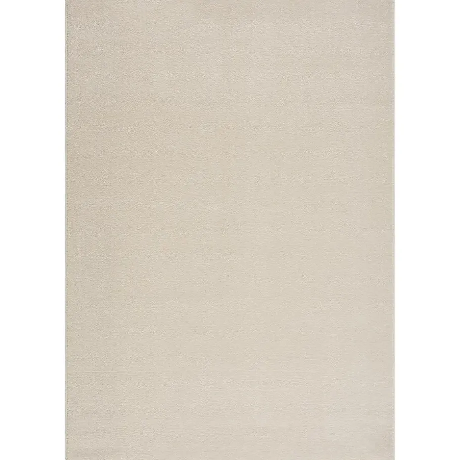 Uni Effen Laagpolig Vloerkleed Modern Creme - 300x400 CM