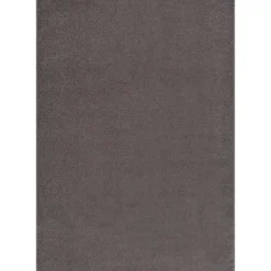 Uni Effen Laagpolig Vloerkleed Modern Grijs - 240x340 CM