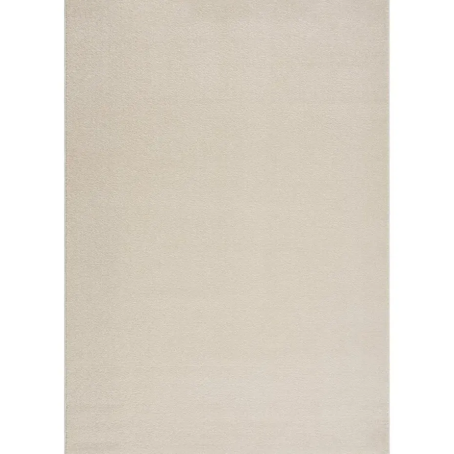 Uni Effen Laagpolig Vloerkleed Modern Creme - 240x340 CM