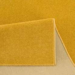 Uni Effen Laagpolig Vloerkleed Modern Geel - 120x170 CM