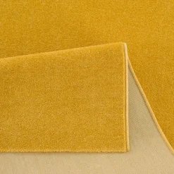 Uni Effen Laagpolig Vloerkleed Modern Geel - 140x200 CM