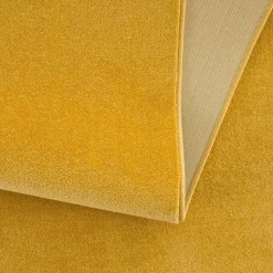 Uni Effen Laagpolig Vloerkleed Modern Geel - 140x200 CM