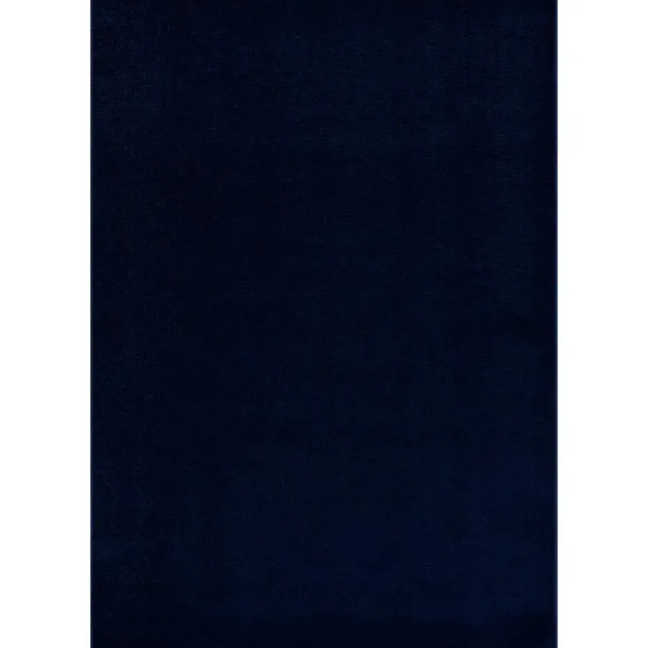 Uni Effen Laagpolig Vloerkleed Modern Donker Blauw Navy - 140x200 CM