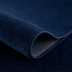 Uni Effen Laagpolig Vloerkleed Modern Donker Blauw Navy - 140x200 CM