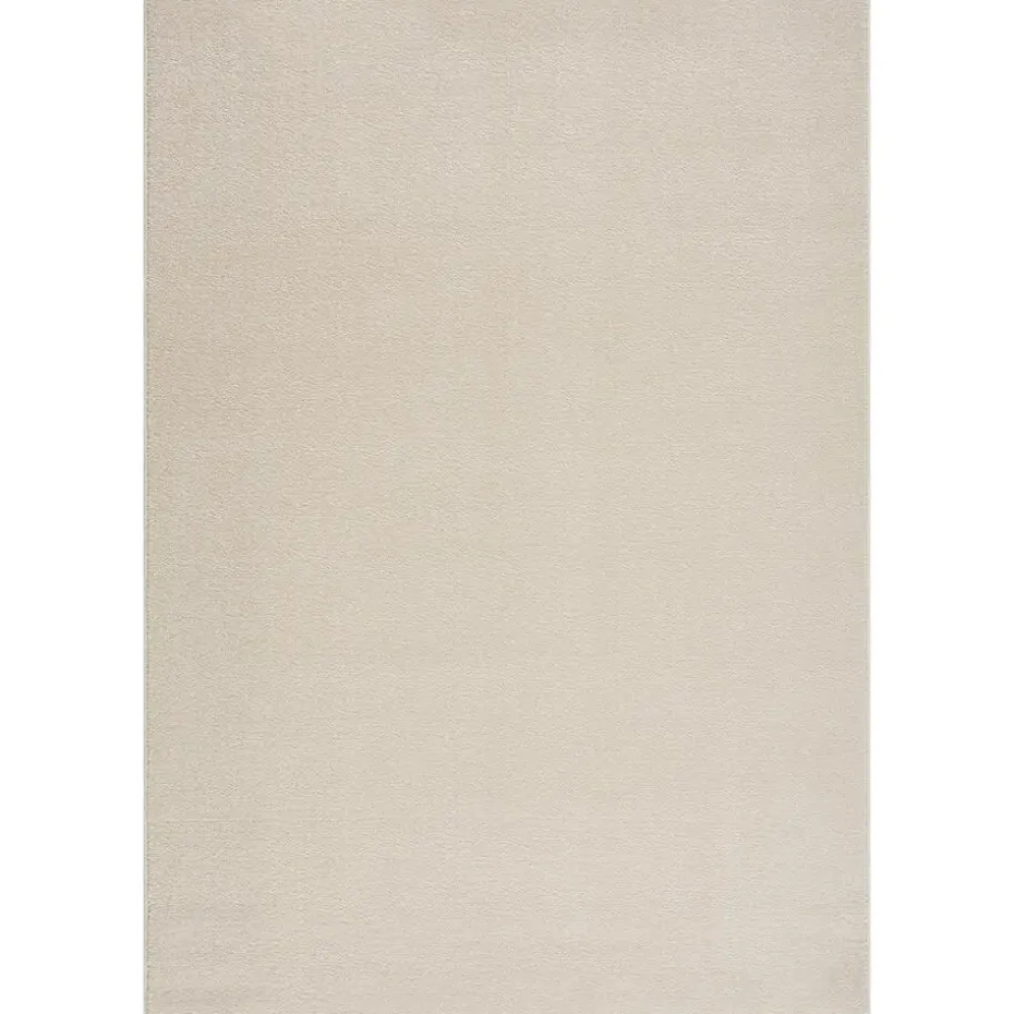 Uni Effen Laagpolig Vloerkleed Modern Creme - 140x200 CM